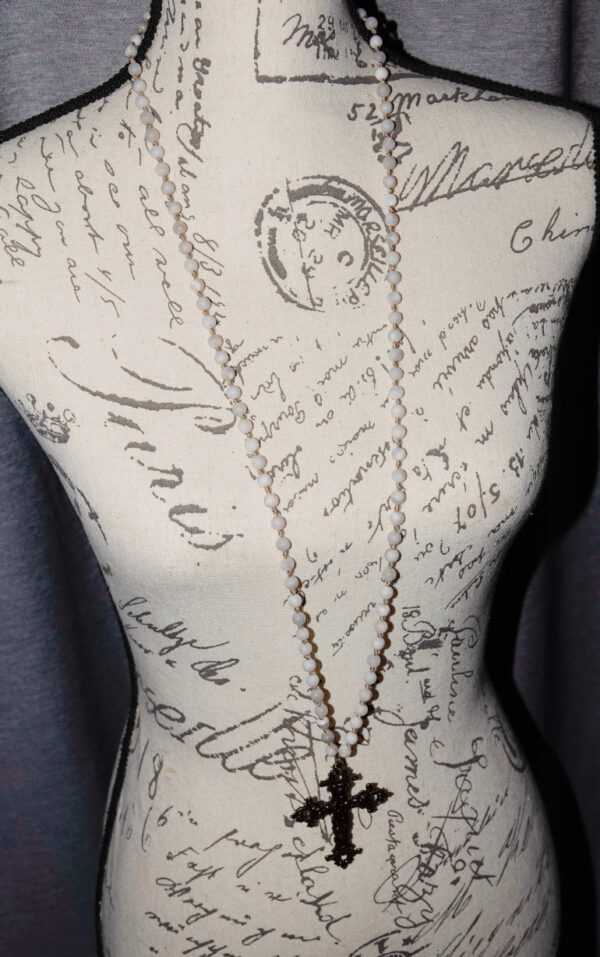 Hand-Knotted long Crucifix Necklace N10424F - Image 6