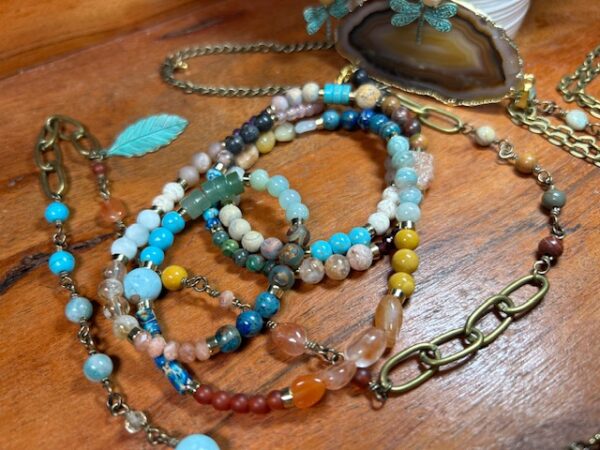 Gemstone Necklaces and Matching Earrings Set N10024F - Image 8